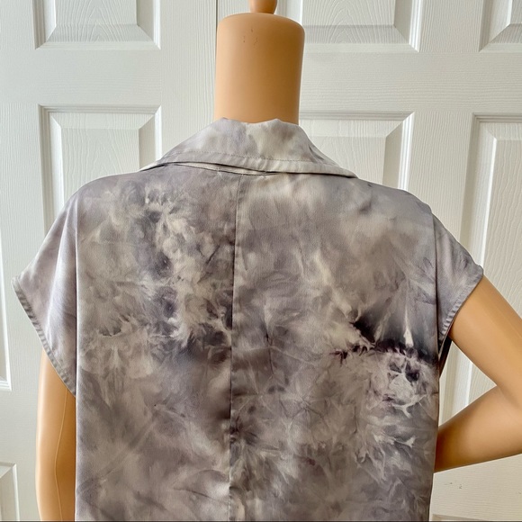 NWT OLIVIA GRAYE SZ S/M OVERSIZE GREY/WHT TIE DYE - Picture 7 of 8